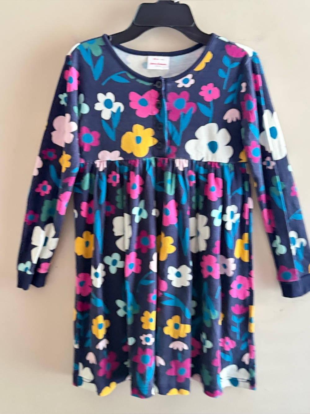 HANNA ANDERSSON‎ Girl’s Organic Cotton Floral Long-Sleeve Casual Dress, Medium